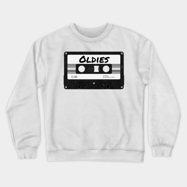 Retro 80s Music Oldies Mixtape Crewneck Sweatshirt by musicgeniusart